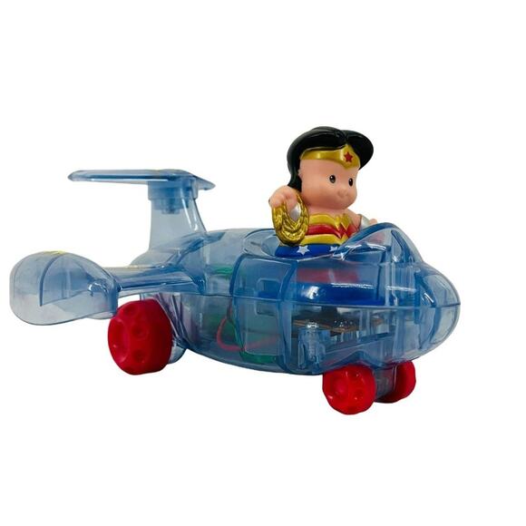 Fisher Price Little People Super Friends Wonder Woman Invisible Jet Plane Retire - Picture 12 of 12
